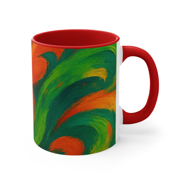 Whimsical Brushstrokes - Colorful Accent Mugs, 11oz
