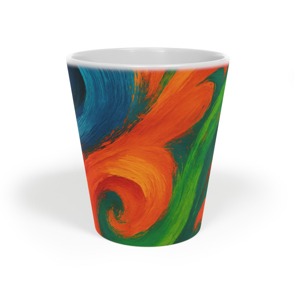 Whimsical Brushstrokes - Latte Mug, 12oz