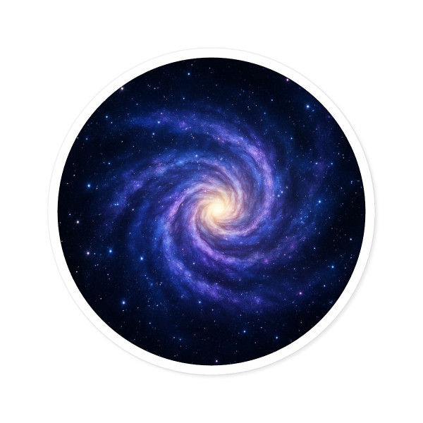 Galactic Embrace - Round Stickers, Indoor\Outdoor