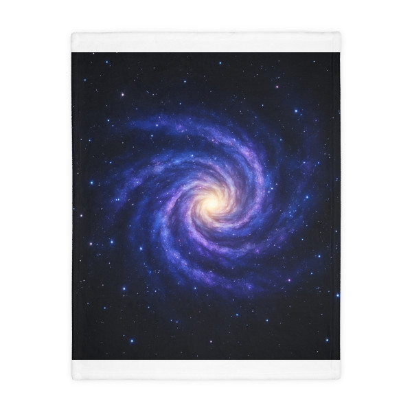 Galactic Embrace - Velveteen Microfiber Blanket (Two-sided print)