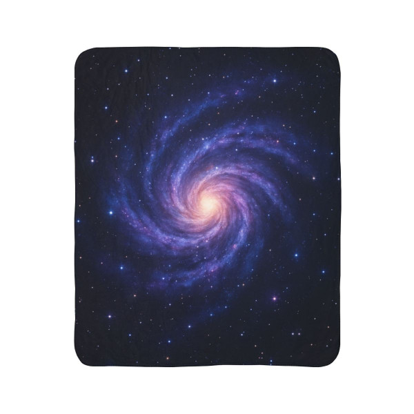 Galactic Embrace - Fleece Sherpa Blanket