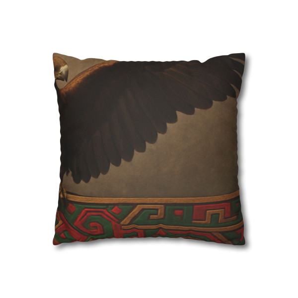 Eagle Warrior Spirit - Faux Suede Square Pillowcase