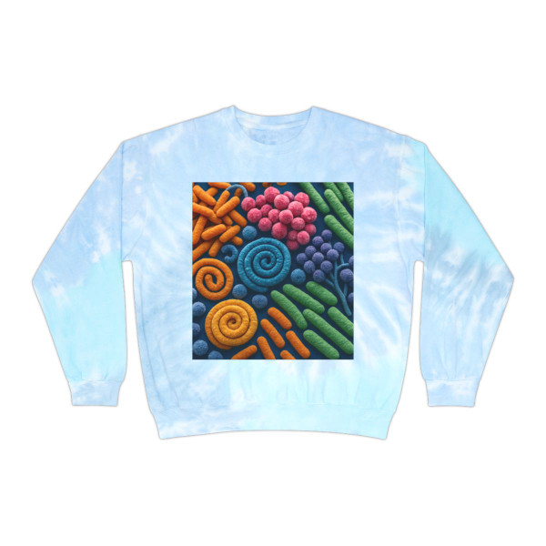 Microbial Cosmos - Unisex Tie-Dye Sweatshirt