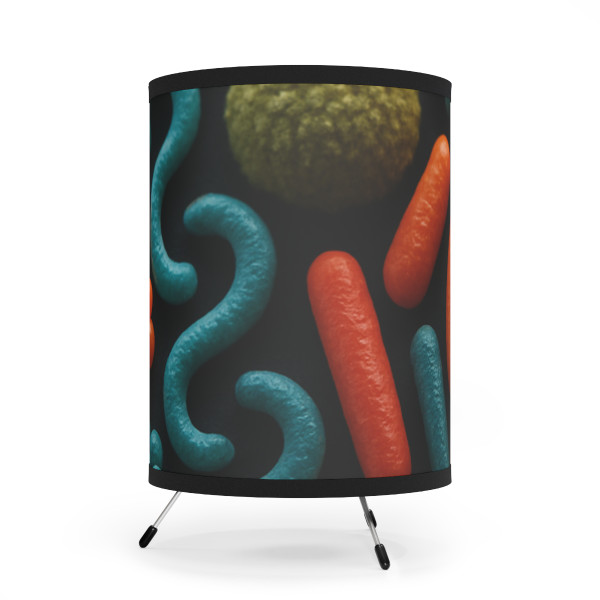 Microbial Cosmos - Tripod Lamp with High-Res Printed Shade, US\CA plug Microbial Cosmos - Tripod Lamp with High-Res Printed Shade, US\CA plug