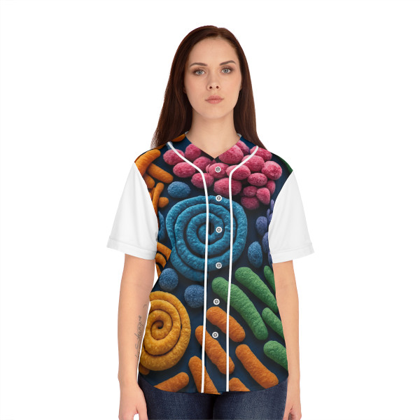 Microbial Cosmos - Women's Baseball Jersey (AOP)