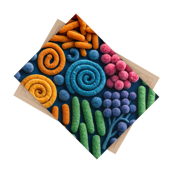 Microbial Cosmos - Ceramic Photo Tile