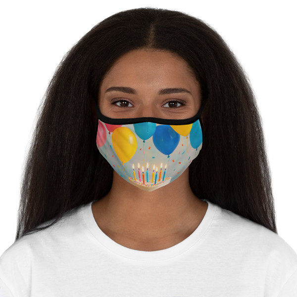 Joyful Birthday Bash - Fitted Polyester Face Mask