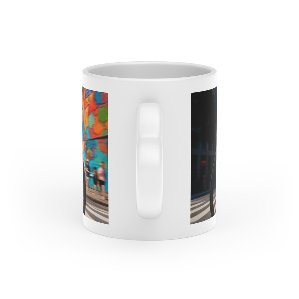 Urban Escape - Heart-Shaped Mug