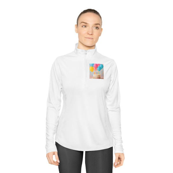 Joyful Birthday Bash - Ladies Quarter-Zip Pullover