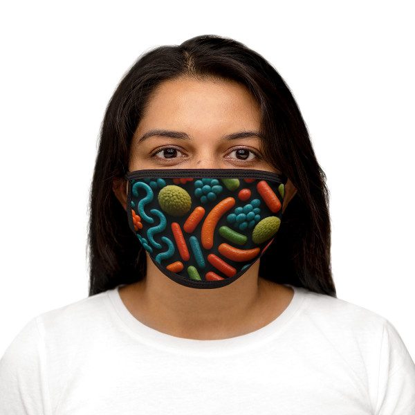 Microbial Cosmos - Mixed-Fabric Face Mask