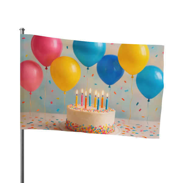 Joyful Birthday Bash - Flag