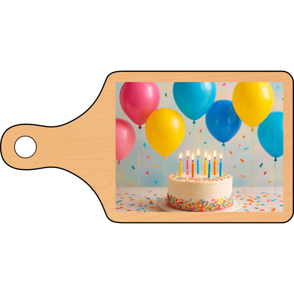 Joyful Birthday Bash - Wooden Cutting Board (Engraving)