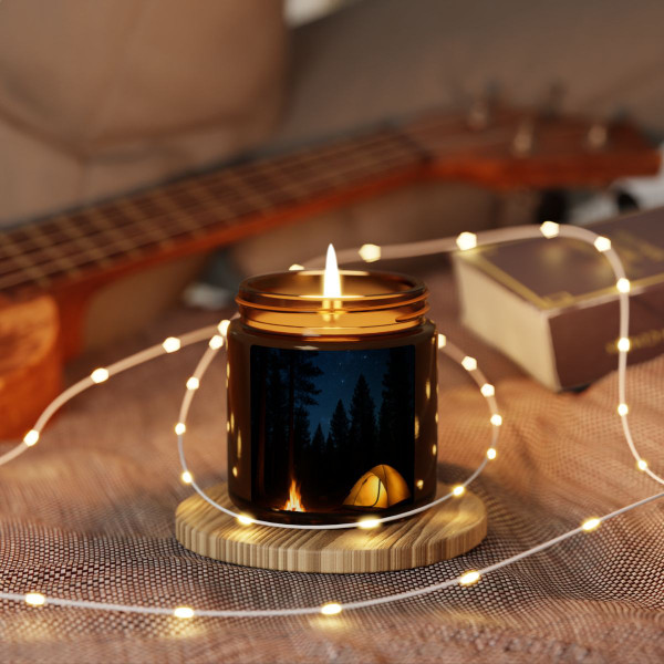 Whispers of the Wilderness - Scented Soy Candle (Multi-Size, Amber Jar)