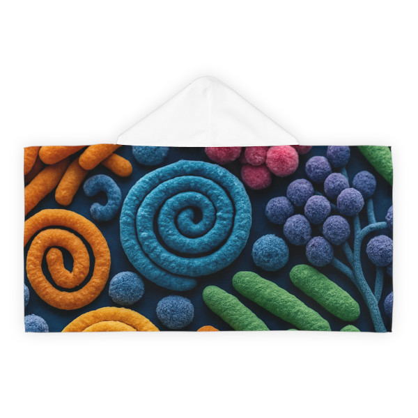 Microbial Cosmos - Youth Hooded Towel