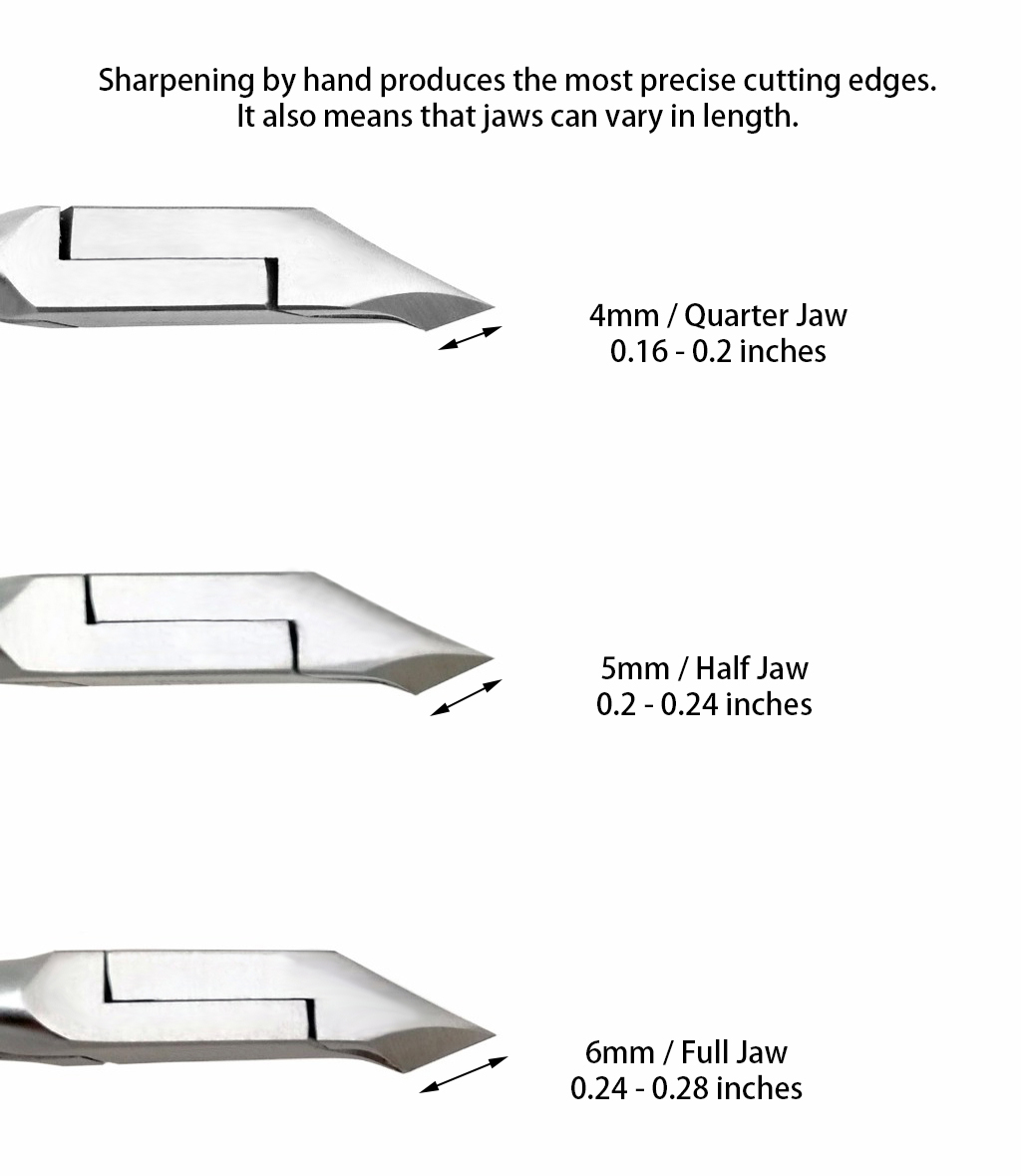 CUTICLE NIPPER JAW SIZES Rui Smiths