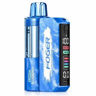 Frozen Blueberry Foger Switch Pro Kit disposable vape device, 30,000 puffs, 5% (50mg) nicotine, Dual mesh coil