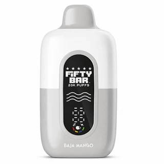 Baja Mango Fifty Bar Nixodine disposable vape device, 20,000 puffs, tobacco-free 6-methyl nicotine