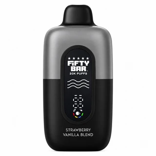Strawberry Vanilla Blend Fifty Bar Nixodine disposable vape device, 20,000 puffs, tobacco-free 6-methyl nicotine
