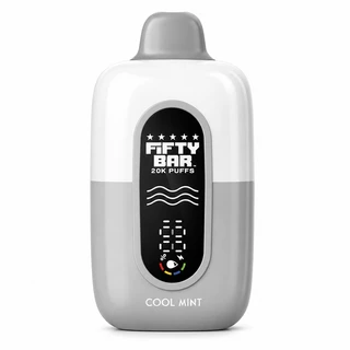 Cool Mint Fifty Bar Texas Edition disposable vape device, 20,000 puffs, 5% nicotine