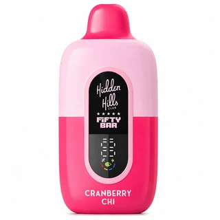 Hidden Hills Club x Fifty Bar Cranberry Chi 20K disposable vape device