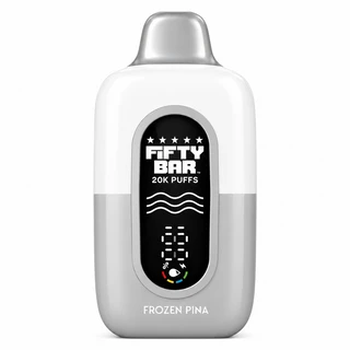 Frozen Pina Fifty Bar Texas Edition disposable vape device, 20,000 puffs, 5% nicotine