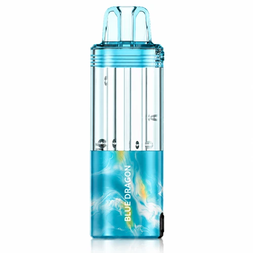 Foger Switch Pro Pod Blue Dragon 30K puffs cover image featuring 5% nicotine, 96mm pod height, clear tank, dual mesh coil and adjustable airflow