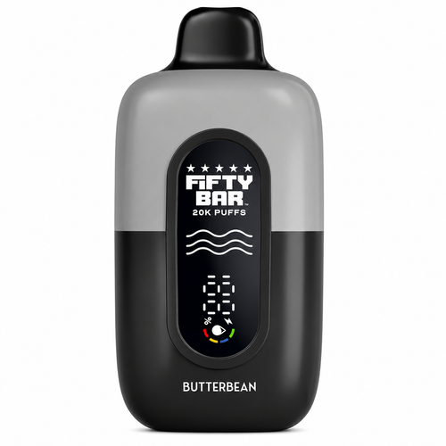 Butterbean Fifty Bar Black Series disposable vape device, 20,000 puffs, 5% nicotine