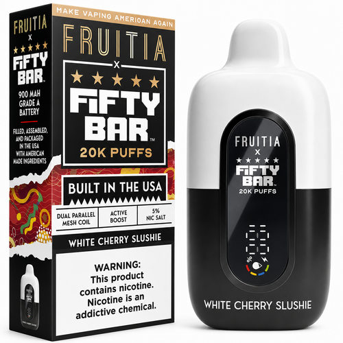 White Cherry Slushie – Fifty Bar X Fruitia