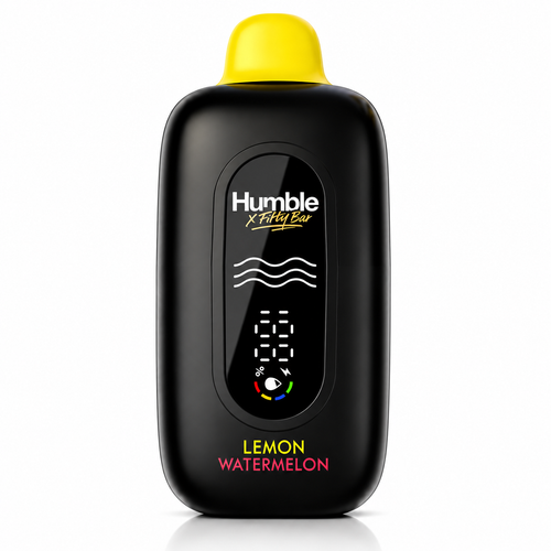Lemon Watermelon Fifty Bar X Humble disposable vape device, 20,000 puffs, 5% nicotine
