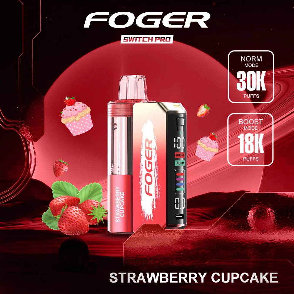 Strawberry Cupcake Foger Switch Pro Kit 30K puffs disposable vape