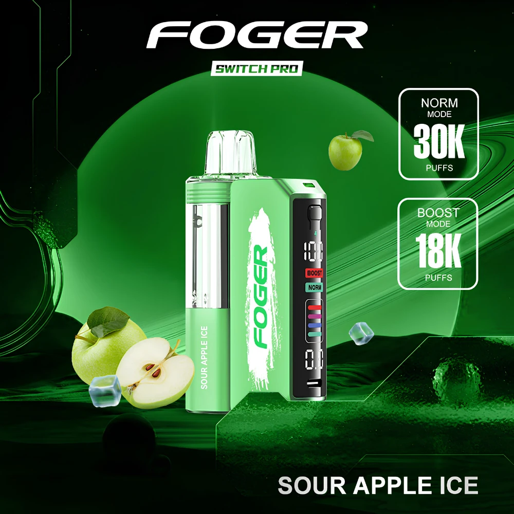 Sour Apple Ice Foger Switch Pro Kit 30K puffs disposable vape