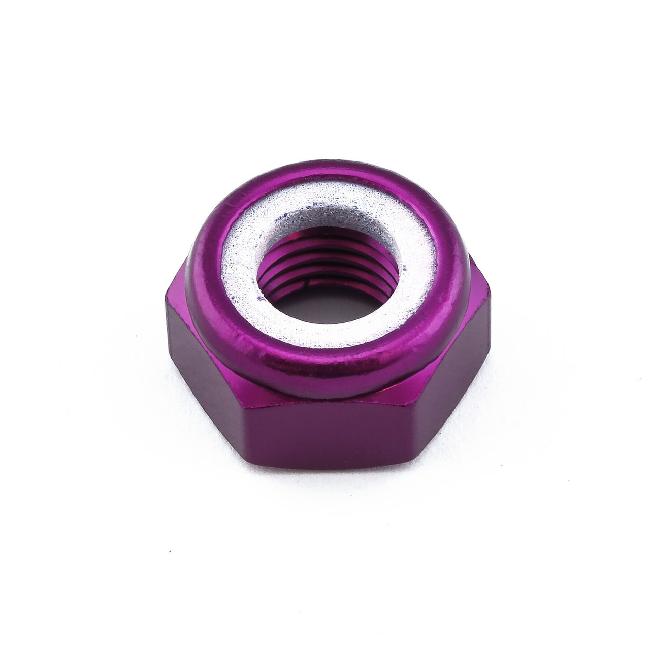 10 Dadi Autobloccanti M5 In Alluminio E Nylon - Rosso Scuro