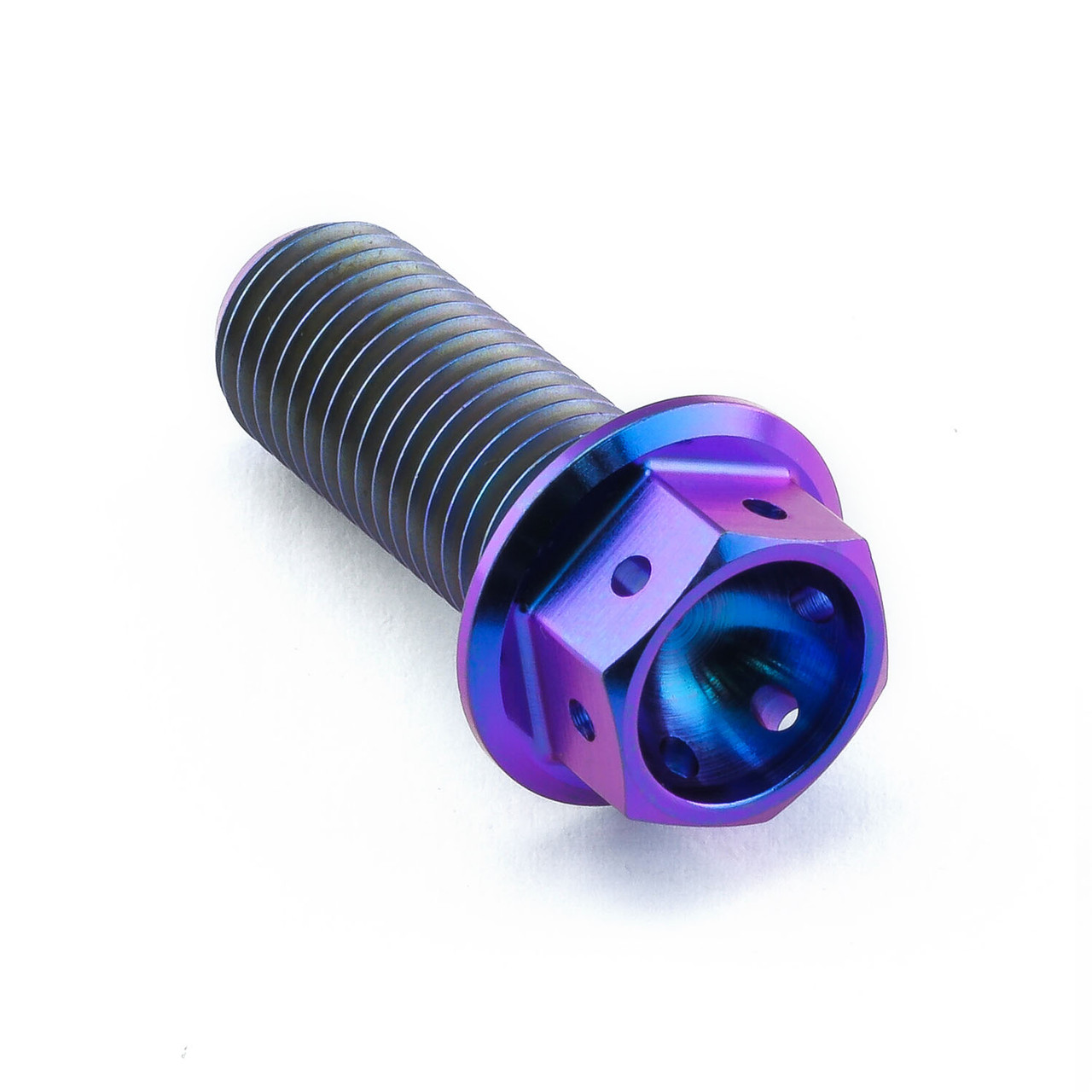 Bullone Flangiato Testa Esagonale M10 X 65 Mm – Titanio, Filetto 1.25, Nitruro Nero, RaceTi