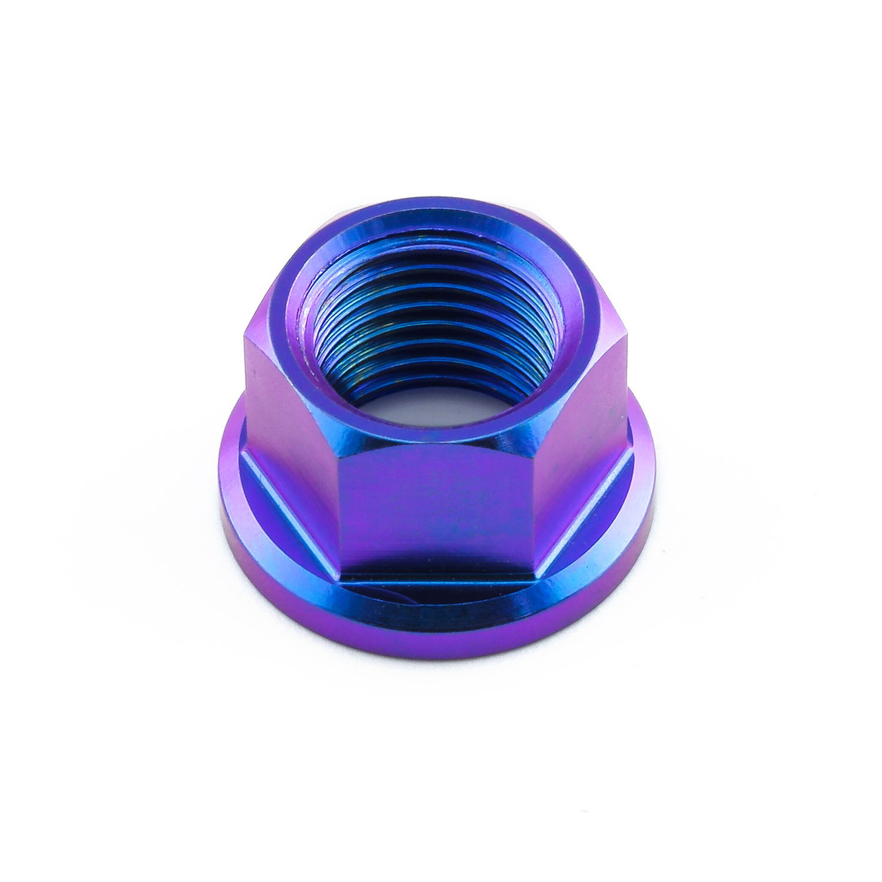 Dado in titanio DIN6921 M5/M6/M8/M10/M12/M14/M16 Dadi flangiati per bicicletta da moto 5 pezzi-M16 1.5Pitch, Rainbow
