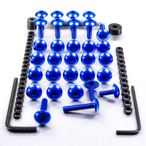 Kit Bulloni Carenatura Yamaha R6 99-02 - Viti Fissaggio Blu Per Moto - Foto 10