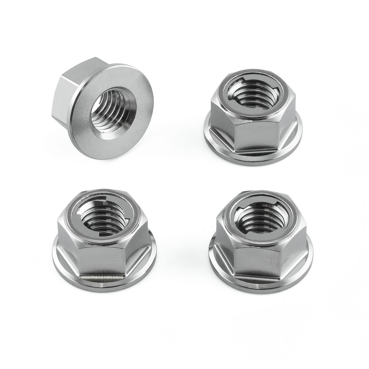 Yokomo - Dadi Flangiati Seghettati In Alluminio Sottile 4mm (4 Pezzi) - Modello YOKZCN4FLT - Foto 3