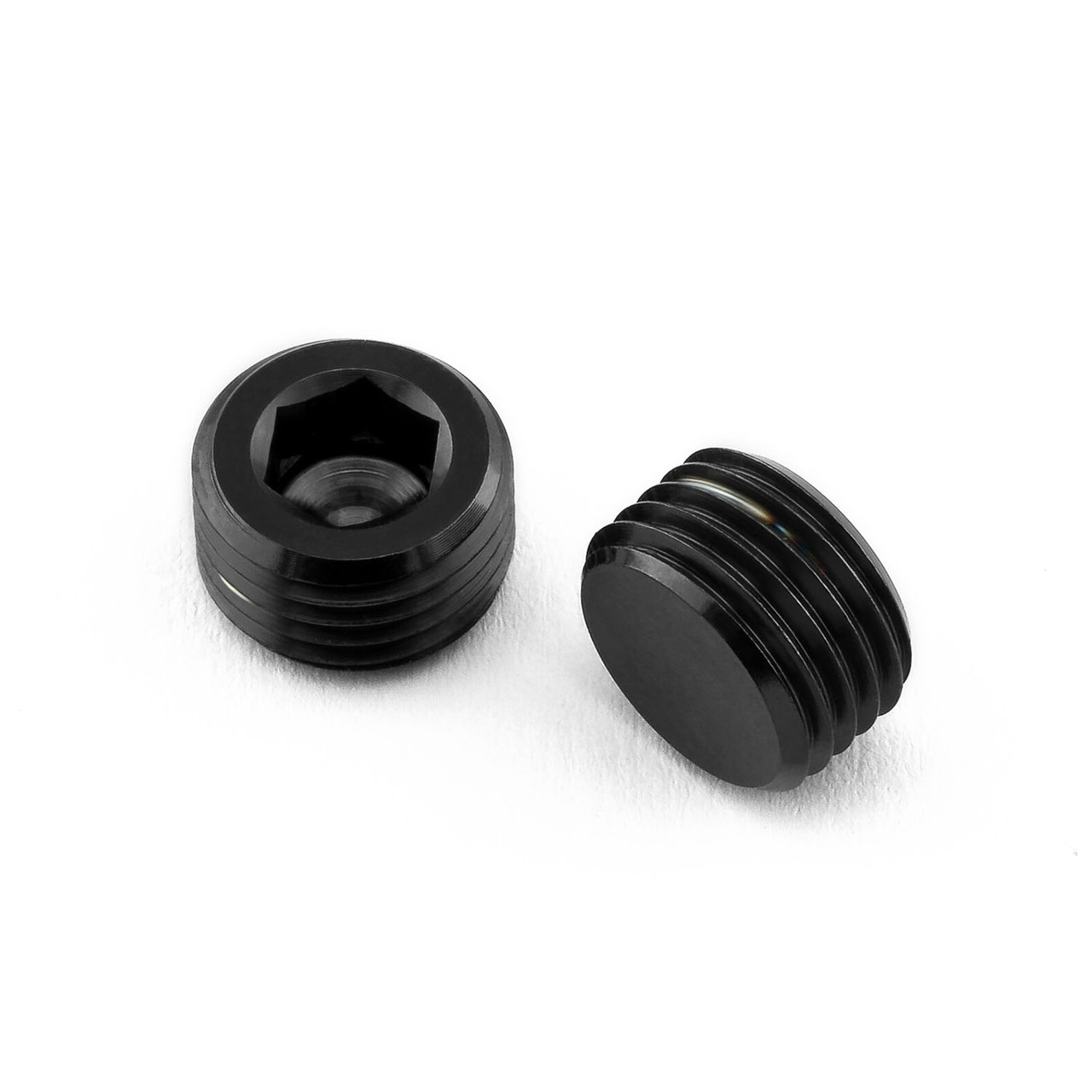 10pz Volantino A Farfalla A 2 Alette Con Perno Filettato In Abs Nero