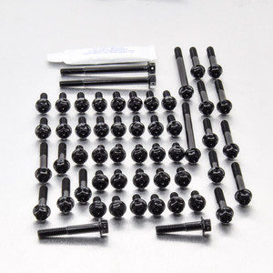 Kit Viti Ergal Carter Motore Ducati 1098 Testa Forata Corsa Nero Kit Viti Ergal Carter Motore Ducati 1098 Testa Forata Corsa Nero