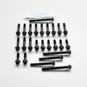 Kit Viti Ergal Carter Motore XL1000V A4-A9 ABS Testa Forata Corsa Nero Kit Viti Ergal Carter Motore XL1000V A4-A9 ABS Testa Forata Corsa Nero