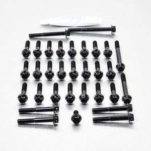 Kit Viti Ergal Carter Motore Z750 '07-'09 Testa Forata Corsa Nero Kit Viti Ergal Carter Motore Z750 '07-'09 Testa Forata Corsa Nero