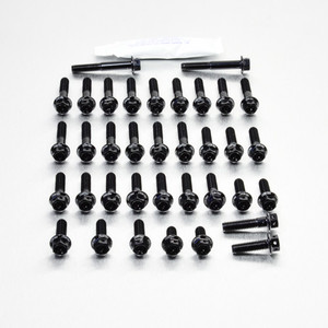 Kit Viti Ergal Carter Motore ZX10R D6F Ninja Testa Forata Corsa Nero Kit Viti Ergal Carter Motore ZX10R D6F Ninja Testa Forata Corsa Nero