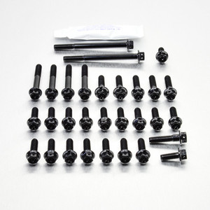 Kit Viti Ergal Carter Motore Z1000 '81-'83 Testa Forata Corsa Nero Kit Viti Ergal Carter Motore Z1000 '81-'83 Testa Forata Corsa Nero