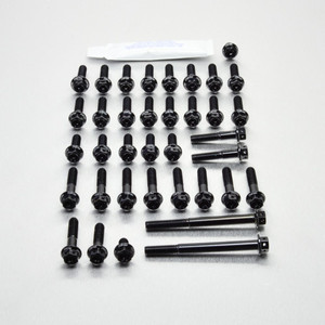Kit Viti Ergal Carter Motore Aprilia 750 V-Twin Testa Forata Corsa Nero Kit Viti Ergal Carter Motore Aprilia 750 V-Twin Testa Forata Corsa Nero