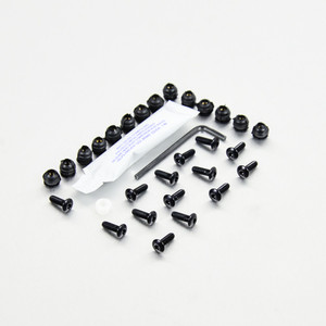 Kit Viti Ergal Plexiglass (4mm moto italiane) 14 Viti Nero Kit Viti Ergal Plexiglass (4mm moto italiane) 14 Viti Nero