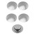 Bottoni Ergal per Vite M10 - brugola 8mm - conf. da 5 Argento