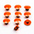 Bottoni Ergal per Vite M5 - brugola 4mm - conf. da 10 Arancio