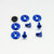 Viti Testa Svasata Brugola 6x15mm e rondelle - Conf da 4 Blu