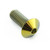 Titanio - Vite Testa Bombata M6 x (100mm) x 16mm (12mm Testa) Oro