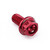 Ergal - Testa Forata M5 x (08mm) x 10mm Laserata Rosso