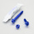 Ergal - Kit Viti Copricatena + Guida KTM 500 EXC-F Testa Forata Blu Ergal - Kit Viti Copricatena + Guida KTM 500 EXC-F Testa Forata Blu